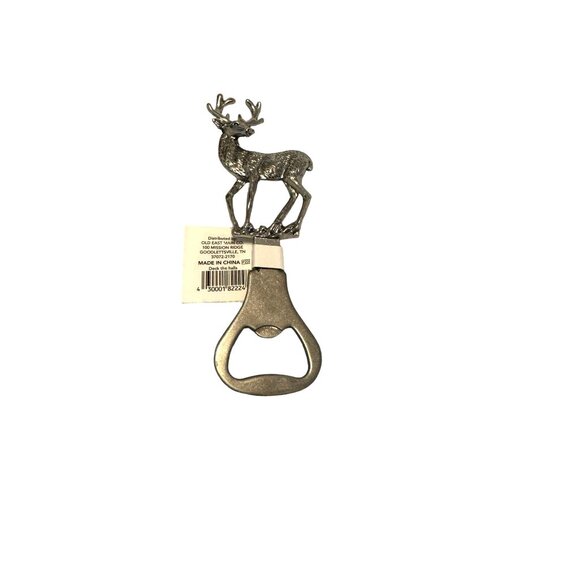 Silver Tone Metal Buck Deer Hunting Hunter Beer Bottle Opener - Picture 6 of 8